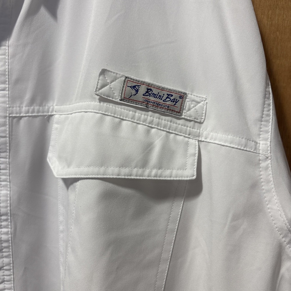 Bimini Bay Men's Fishing Boating Short Sleeve Button Down Shirt Wicking Size 2XL - Picture 2 of 9